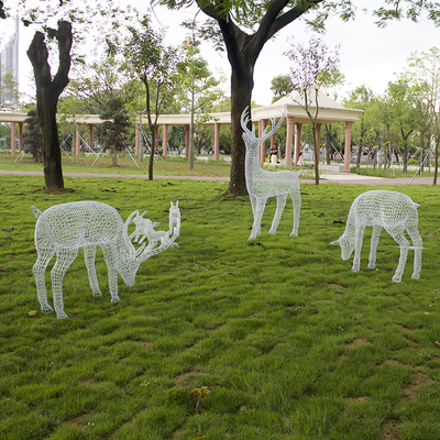 園林景觀不銹鋼鹿雕塑加工廠家電話