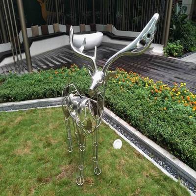 重慶不銹鋼鏤空雕塑鹿